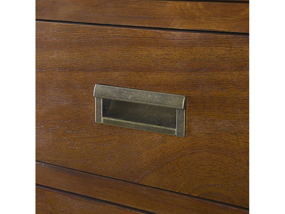 Meuble tv en bois massif marron 130x60