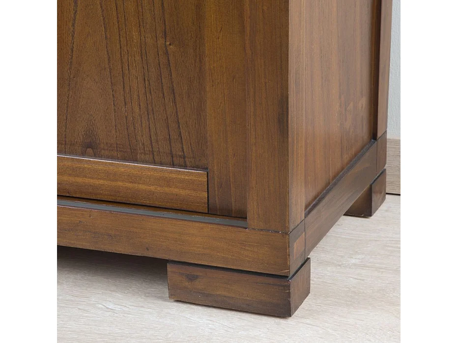 Meuble tv en bois massif marron 130x60