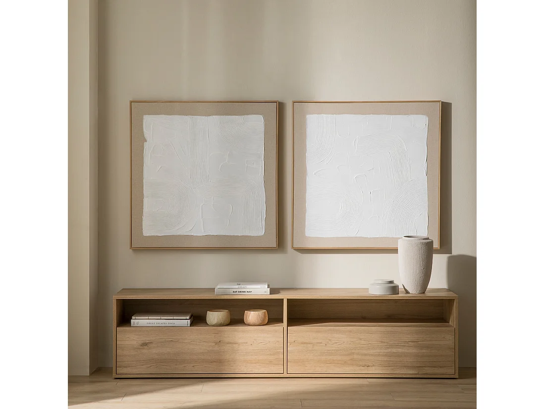 Meuble TV mélamine  43,6 cm x 180 cm-Hegas