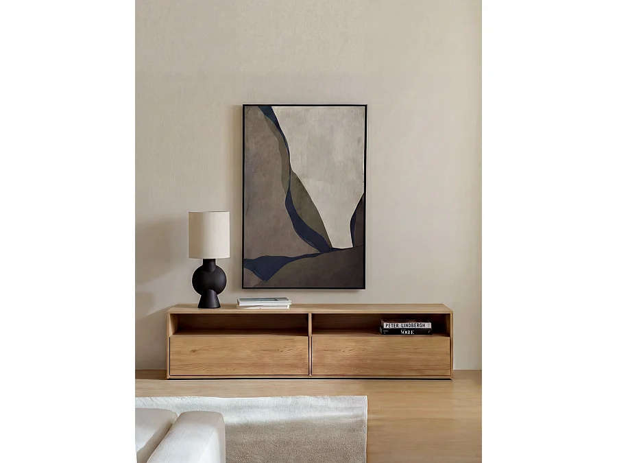 Meuble TV mélamine  43,6 cm x 180 cm-Hegas
