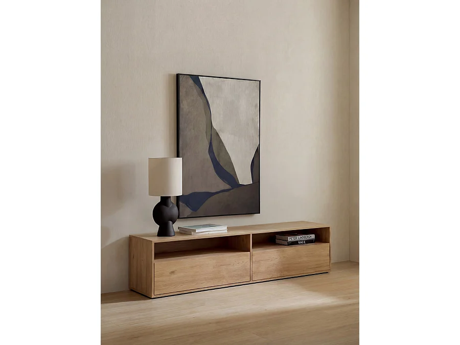 Meuble TV mélamine  43,6 cm x 180 cm-Hegas