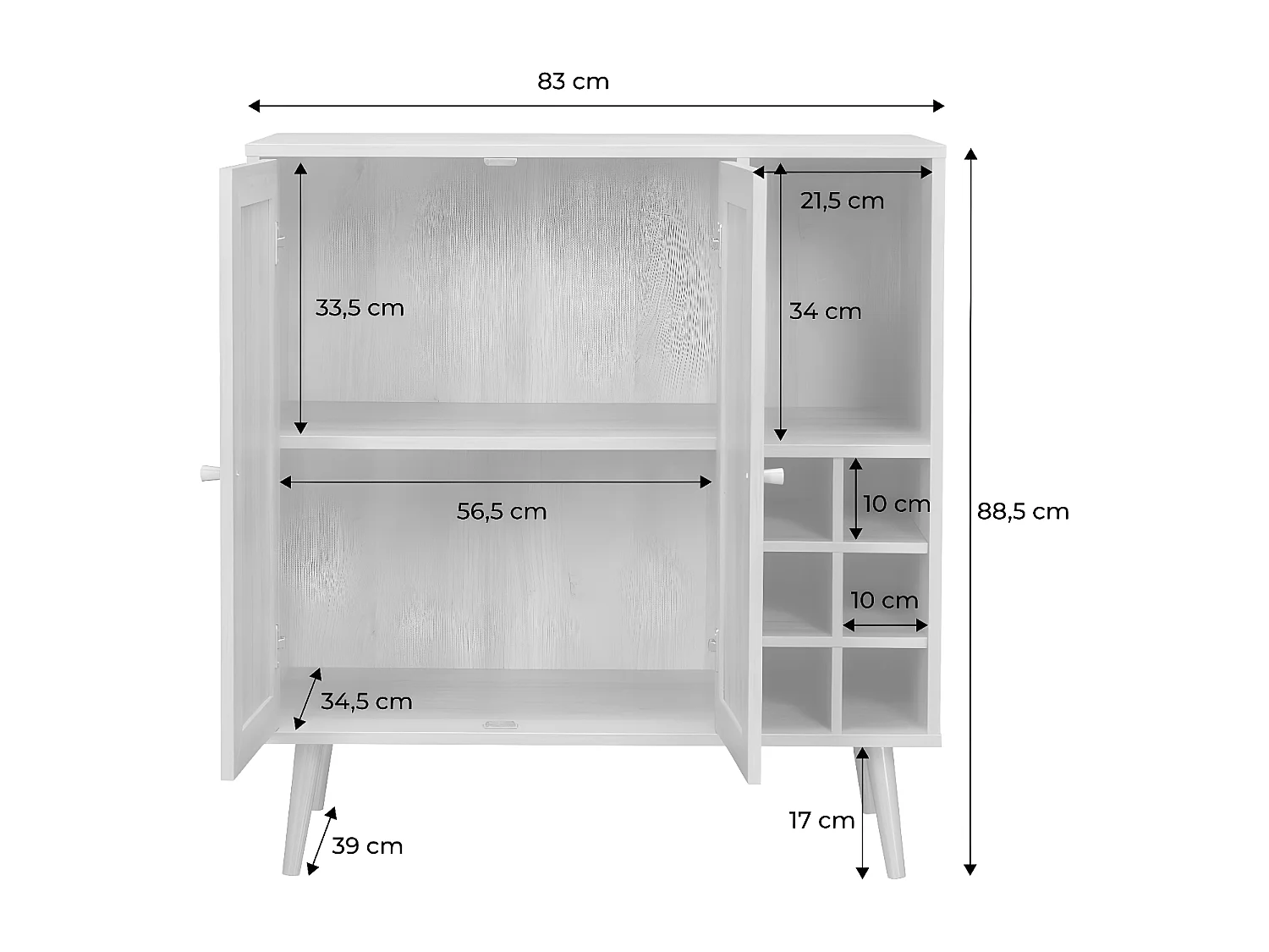 Portabottiglie in legno e vimini l sweeek