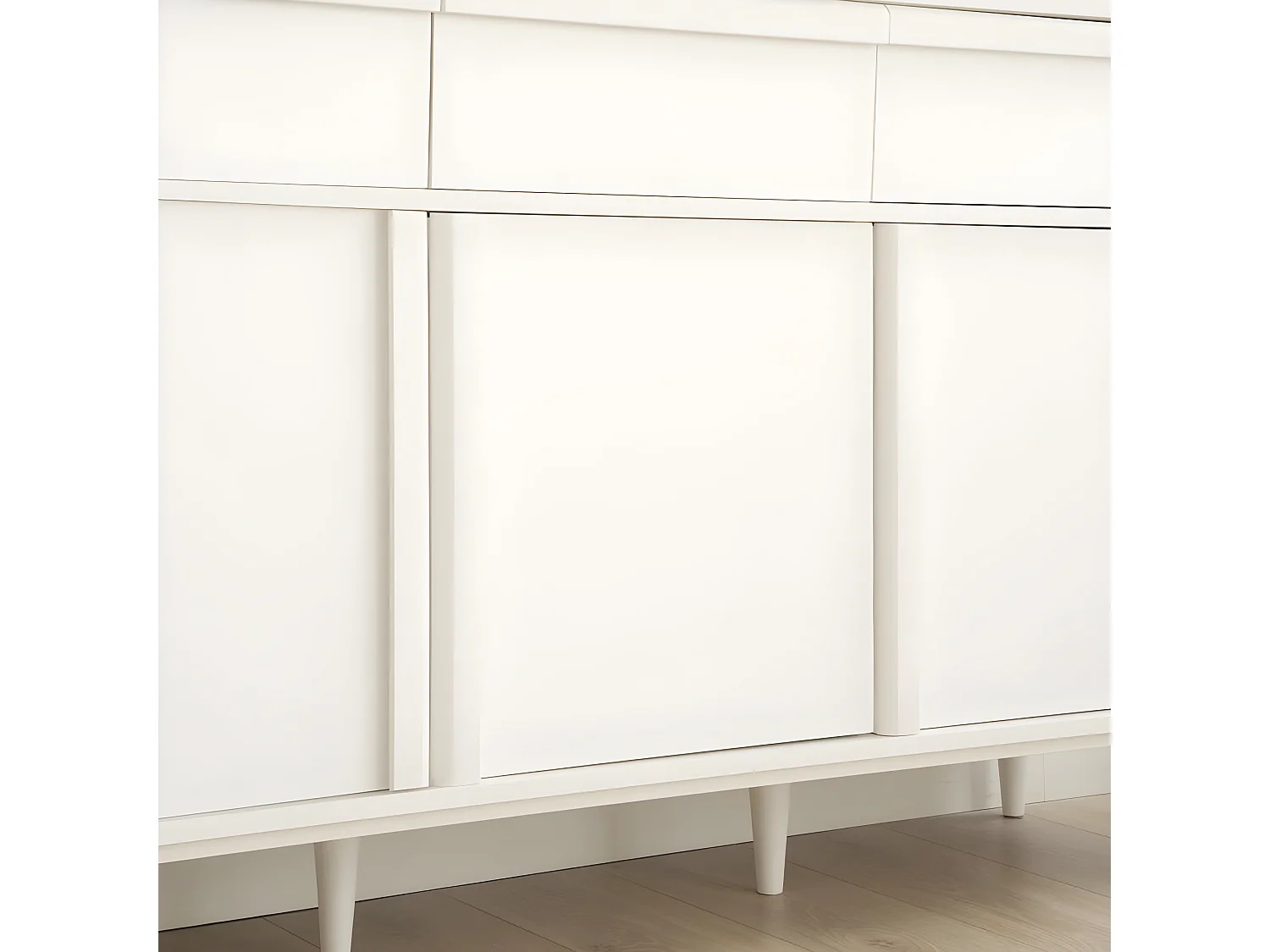 Buffet effet bois blanc 150x92