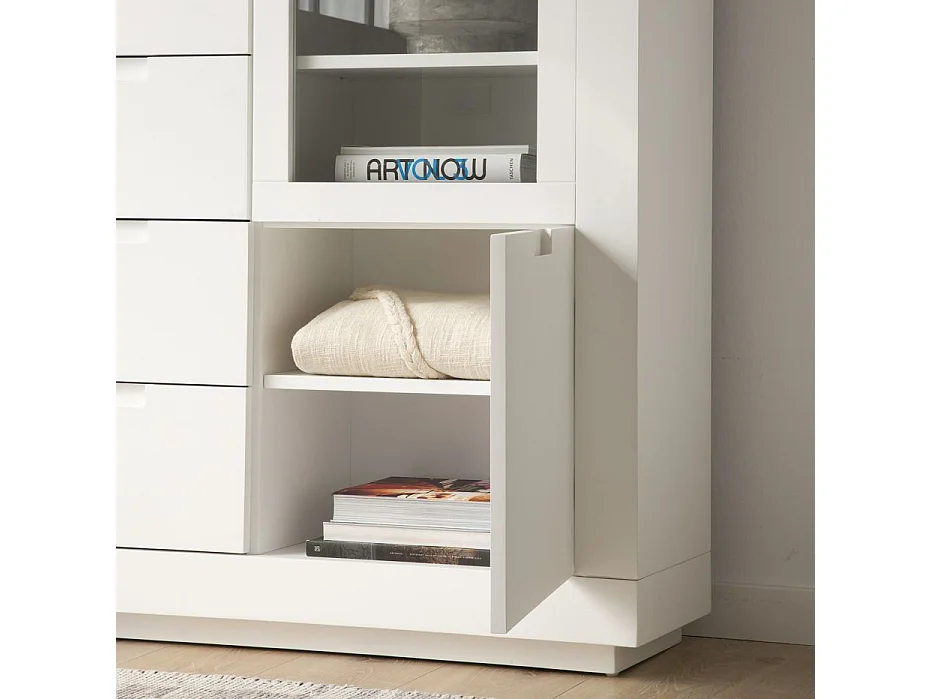 Buffet en bois massif blanc 145x105