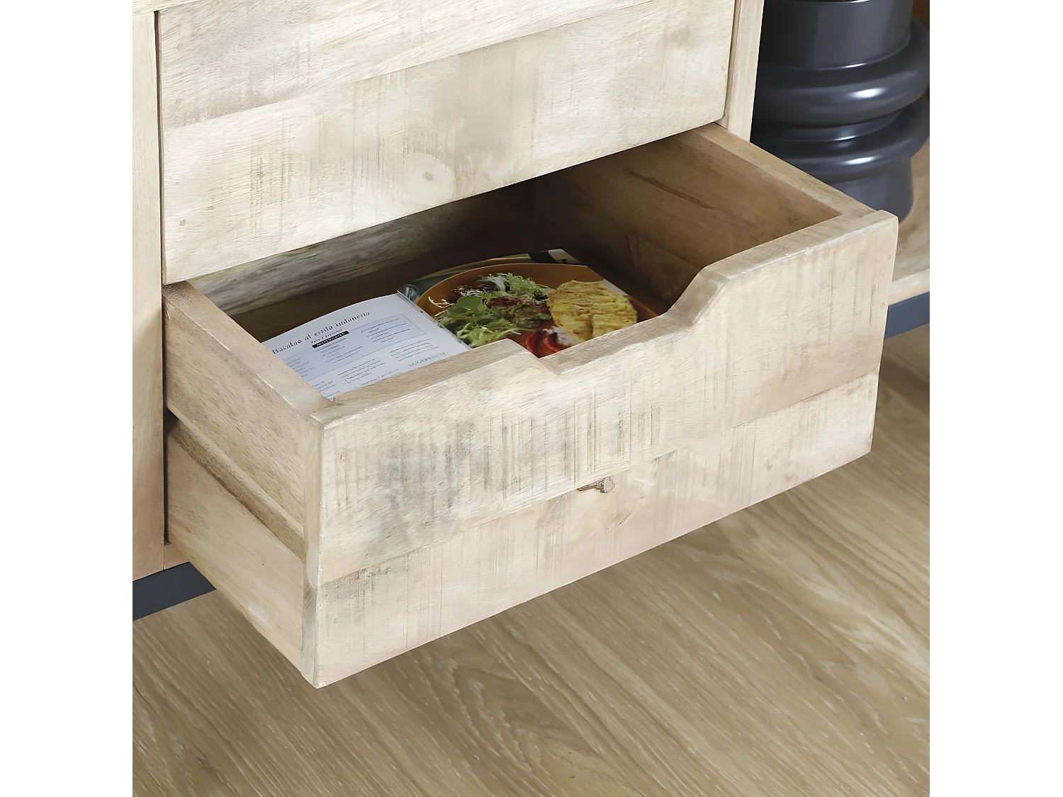 Credenza legno massiccio di mango naturale 35x85