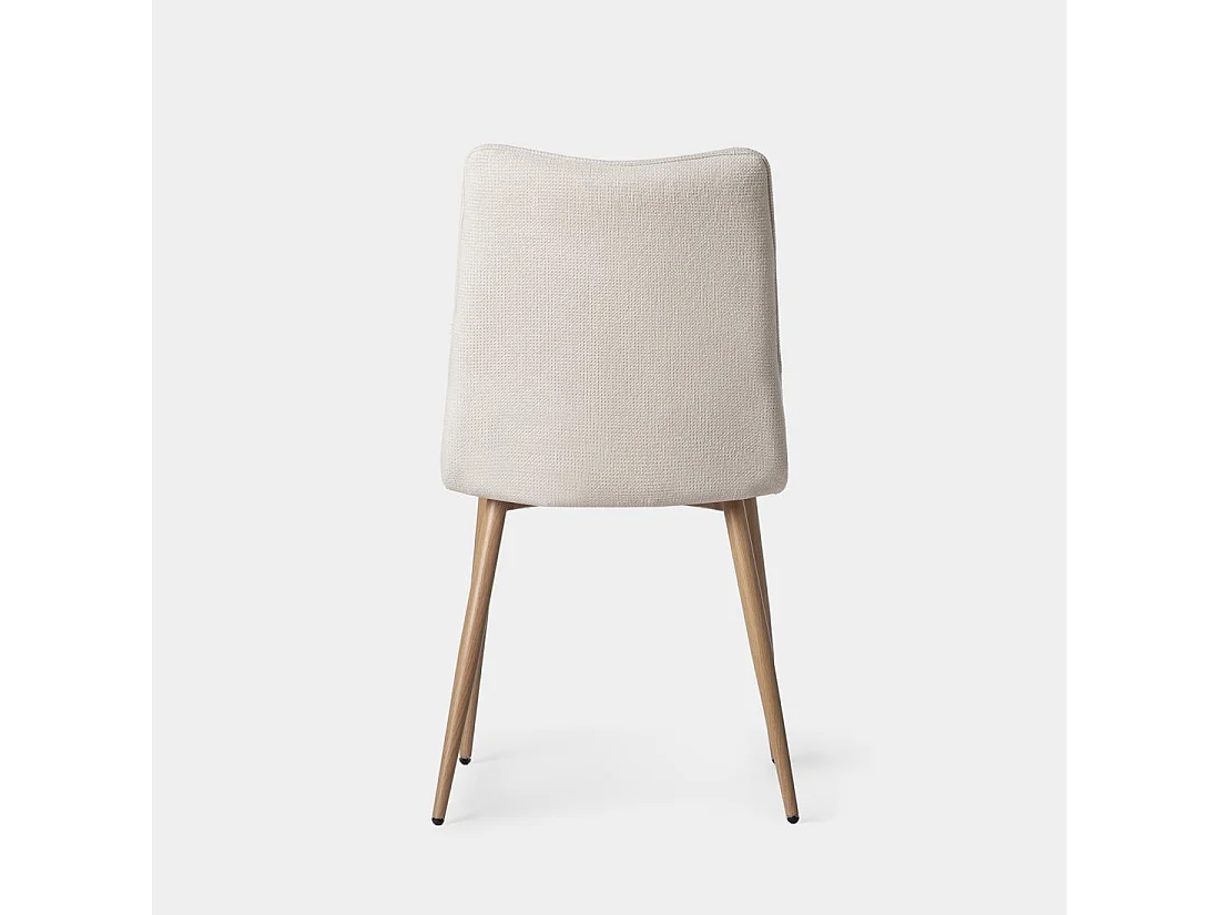 Chaise de salle à manger en tissu beige 46x85 cm-Selma