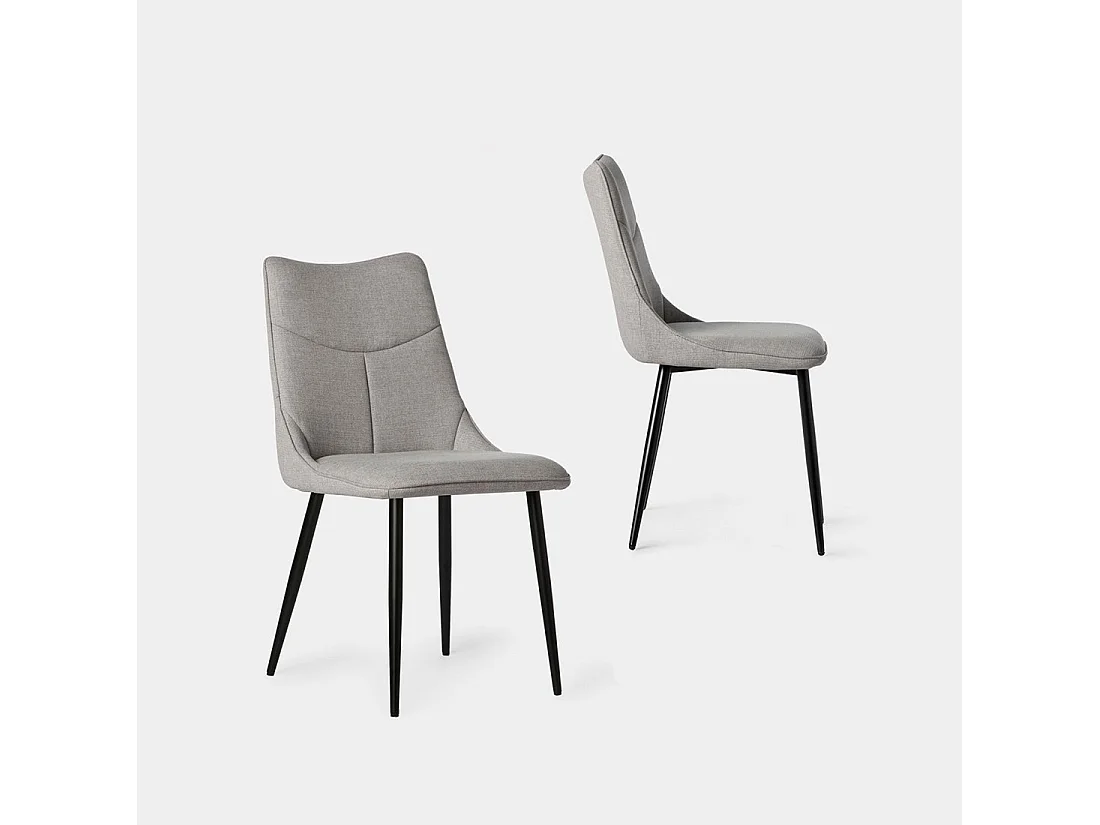 Packs 2 sillas Gris 46 x 85 cm