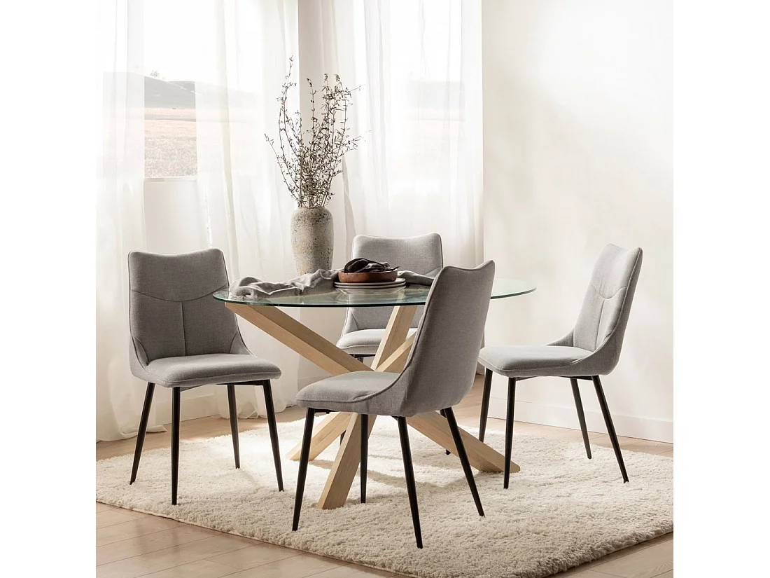 Packs 2 sillas Gris 46 x 85 cm