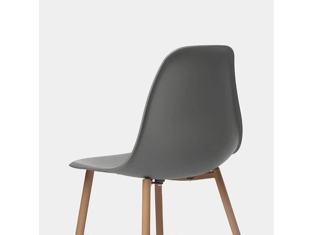 Chaise de jardin en plastique gris 45x80 cm-Nina