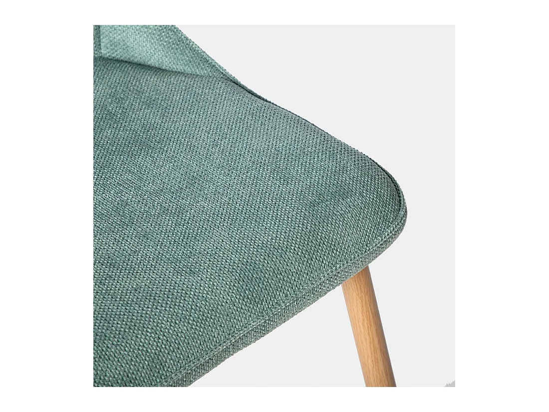Chaise de salle à manger en tissu menthe 46x85 cm-Selma