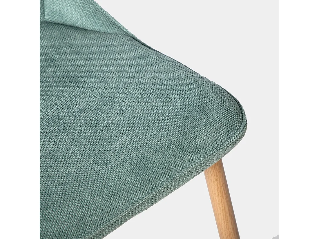 Chaise de salle à manger en tissu menthe 46x85 cm-Selma