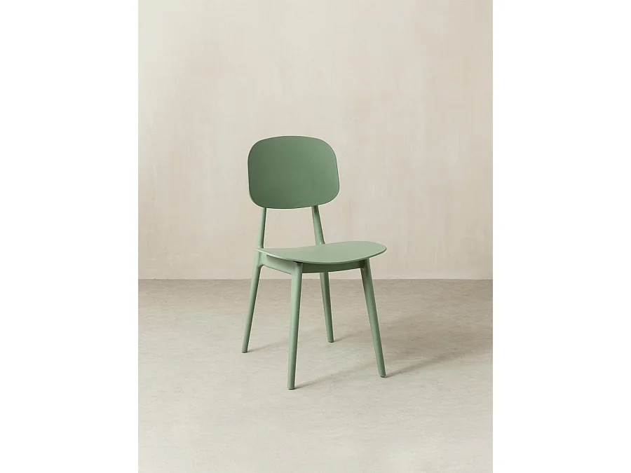 Chaise polipropylène vert 82,5 cm x 43 cm-Helm