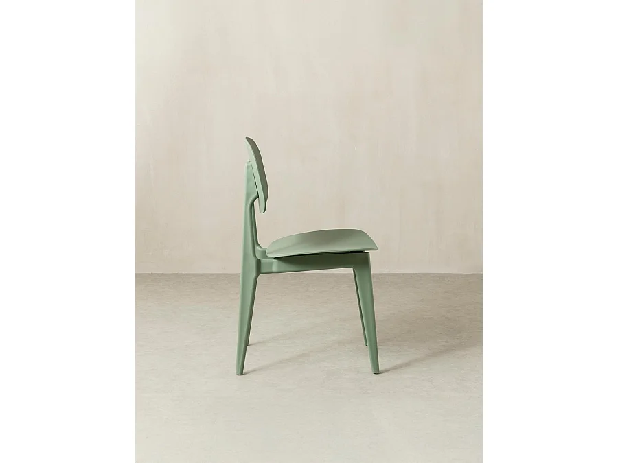 Chaise polipropylène vert 82,5 cm x 43 cm-Helm