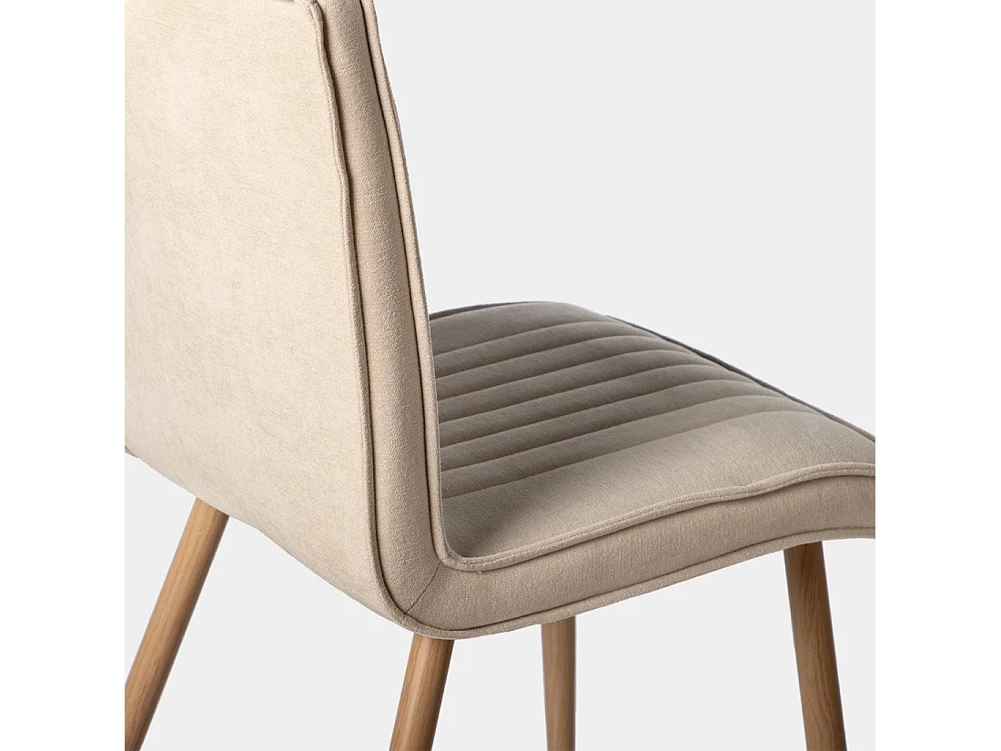 Packs 4 sillas Beige 44 x 86 cm