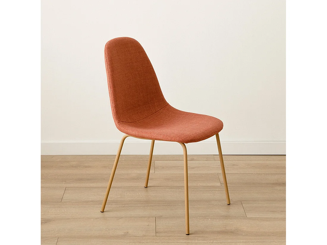 Chaise tapissé terracotta 84 cm x 46 cm-Trive