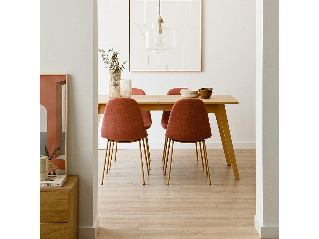 Chaise tapissé terracotta 84 cm x 46 cm-Trive