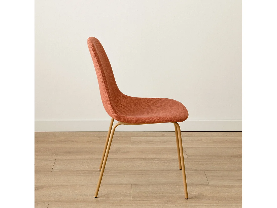 Chaise tapissé terracotta 84 cm x 46 cm-Trive
