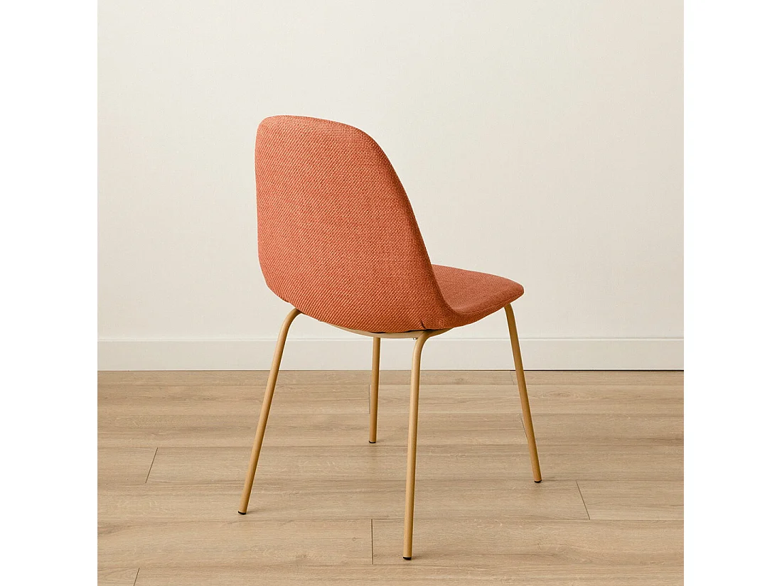 Chaise tapissé terracotta 84 cm x 46 cm-Trive