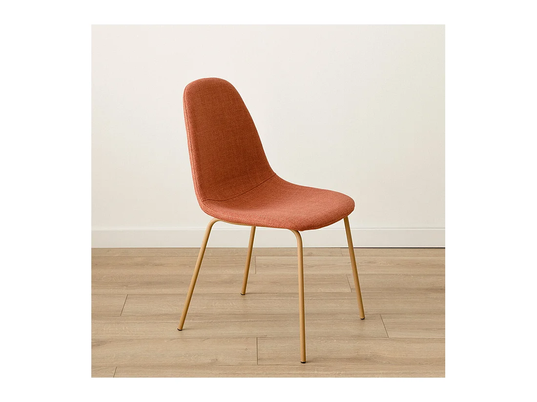 Chaise tapissé terracotta 84 cm x 46 cm-Trive