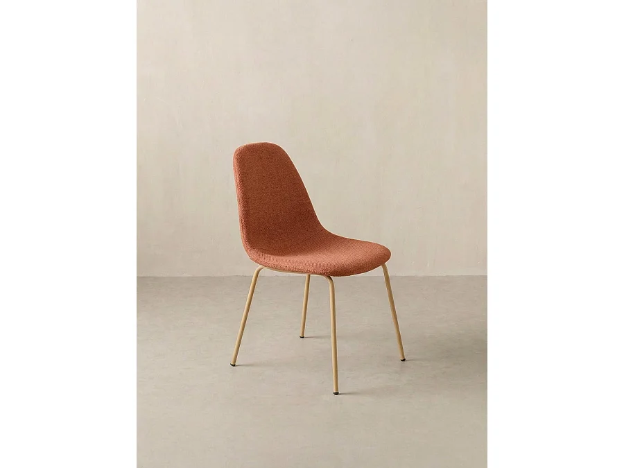 Chaise tapissé terracotta 84 cm x 46 cm-Trive