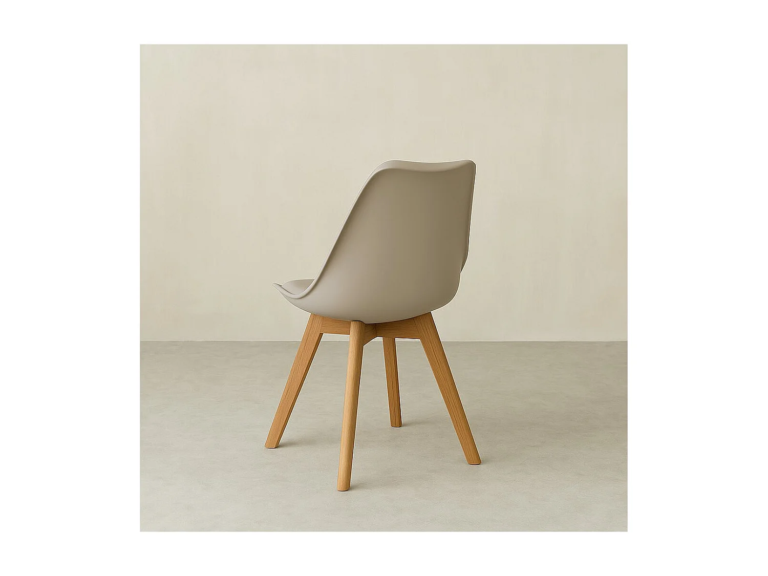 Chaise polipropylène beige 82 cm x 49 cm-Scandinavian