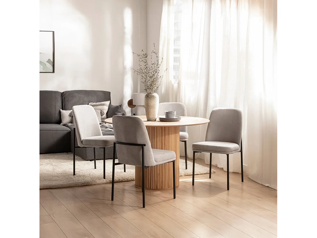 Packs 4 sillas Gris 46 x 87 cm