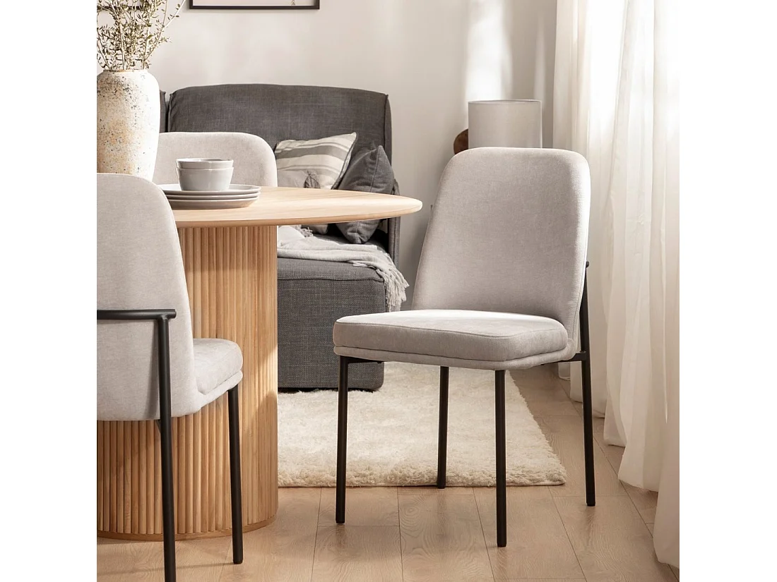 Packs 4 sillas Gris 46 x 87 cm