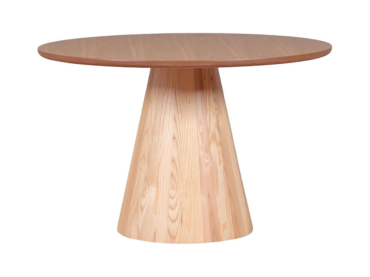 Table de salle à manger avec pied central en frêne (120cm) - Nest - Frêne naturel
