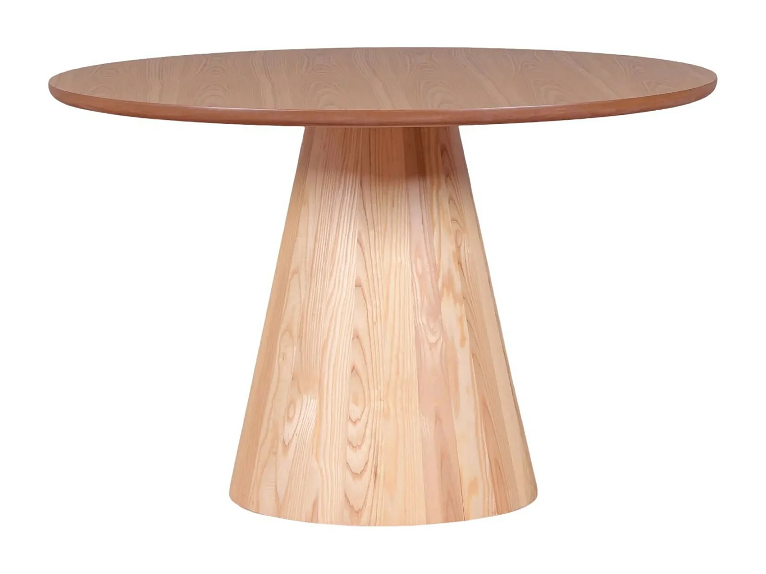 Table de salle à manger avec pied central en frêne (120cm) - Nest - Frêne naturel