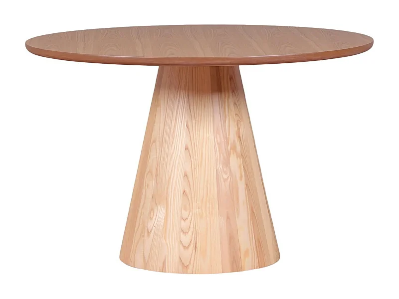 Table de salle à manger avec pied central en frêne (120cm) - Nest - Frêne naturel