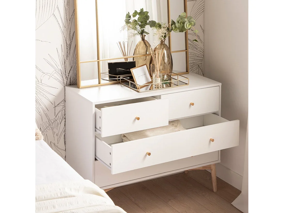 Cómoda de Lacado Blanco 76 x 100- Vichy