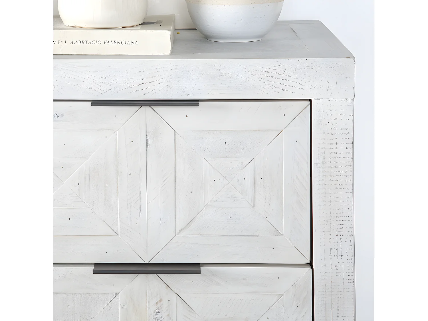 Comò legno massiccio di araucaria bianco 45x91