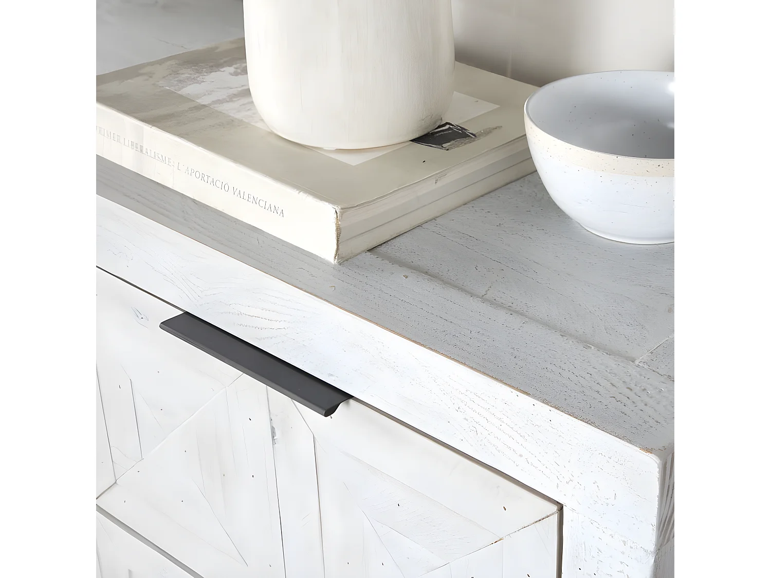 Comò legno massiccio di araucaria bianco 45x91