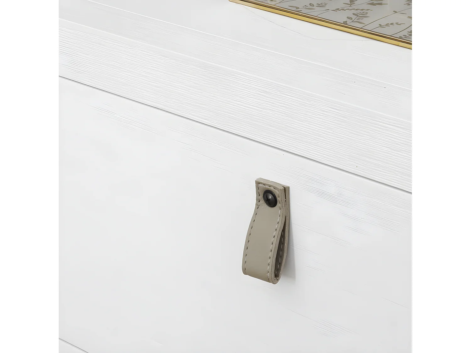 Commode en bois massif blanc 90x90