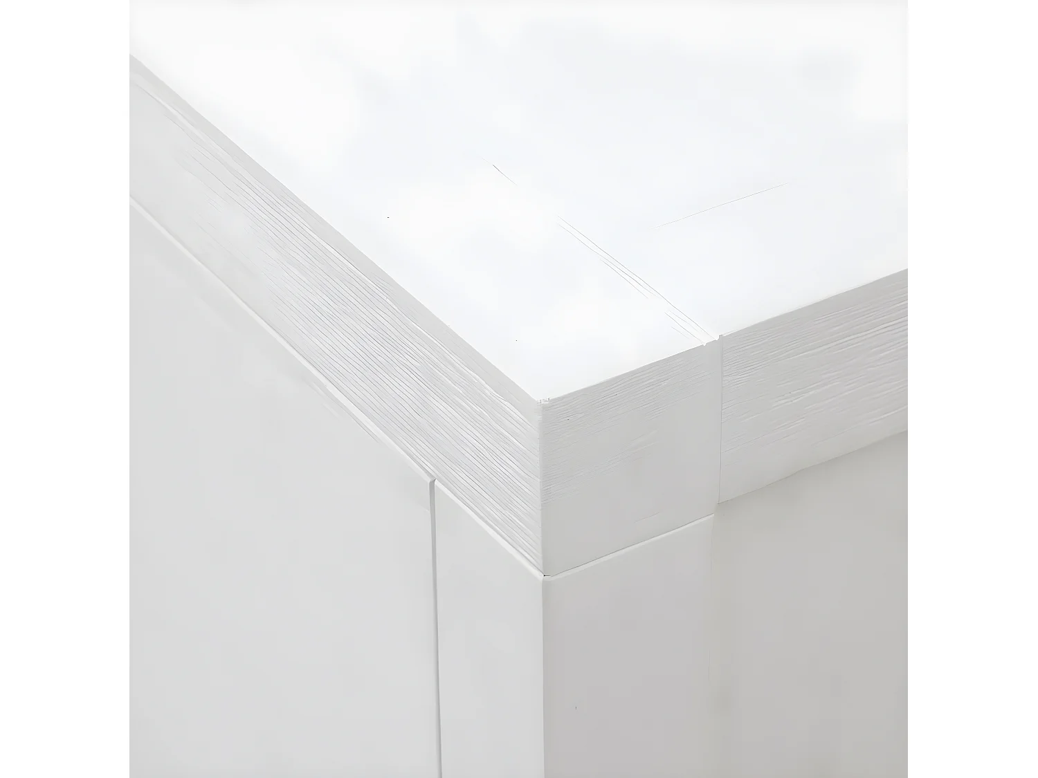 Commode en bois massif blanc 90x90