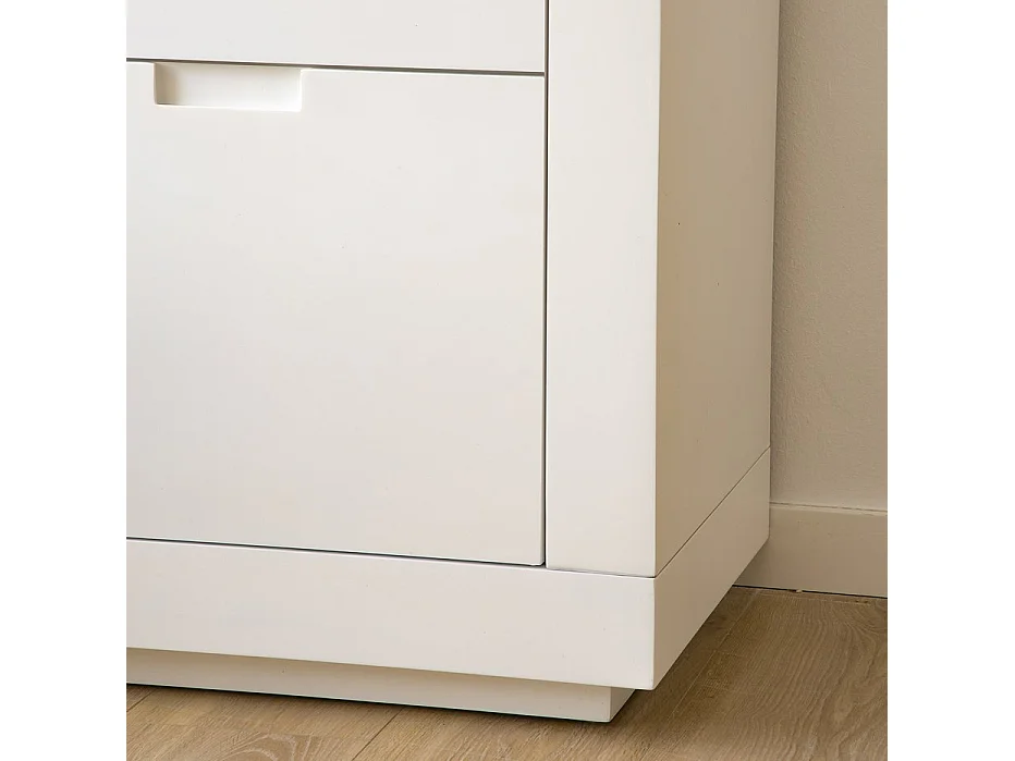 Commode tablero de mdf y lacado blanco blanc 115x85