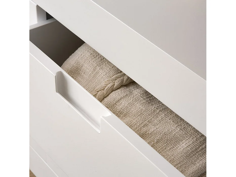Commode tablero de mdf y lacado blanco blanc 115x85