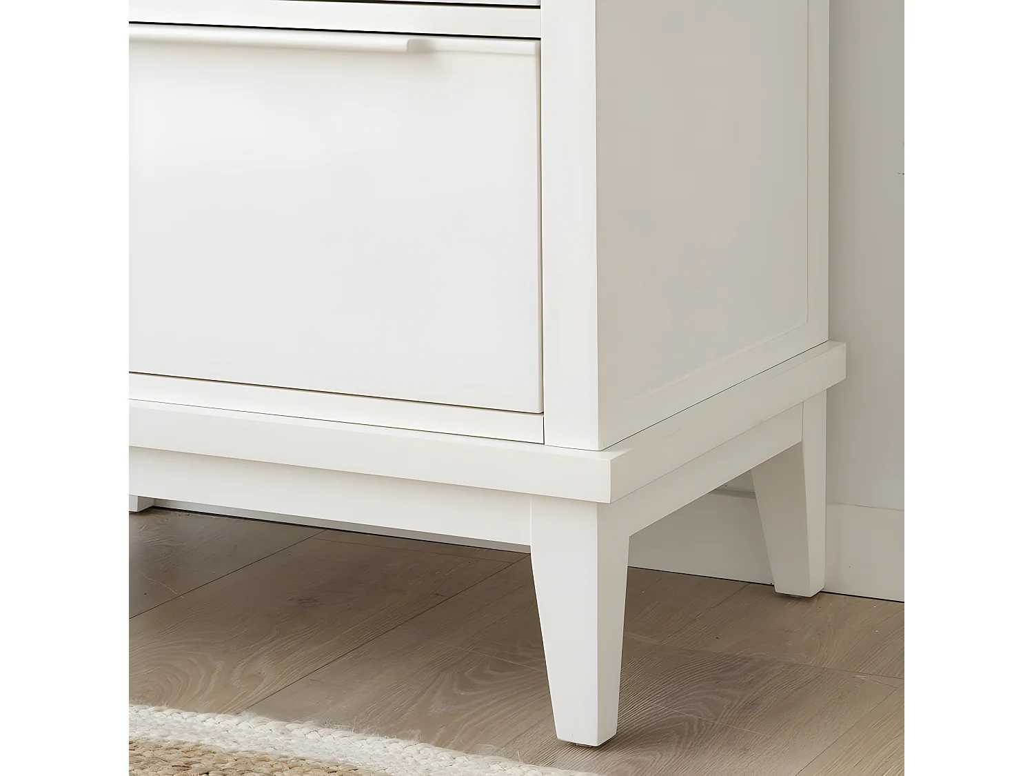 Chiffonnier effet bois blanc 68x128