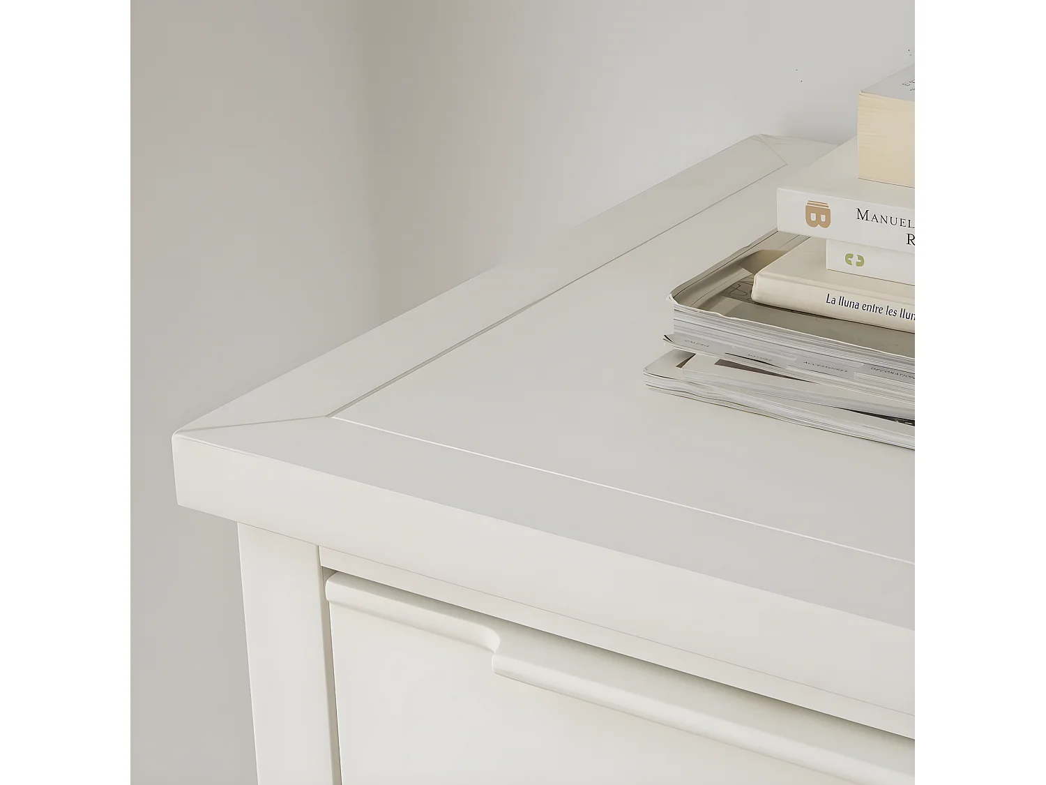 Commode effet bois blanc 103x95