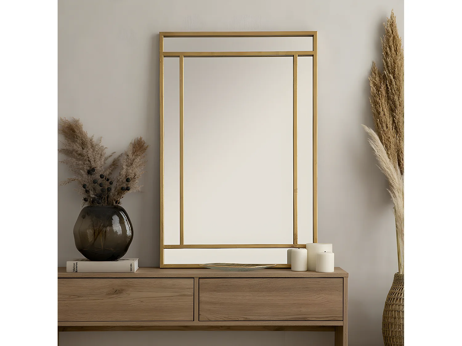 Miroir mural métal  90 cm x 60 cm-Alna