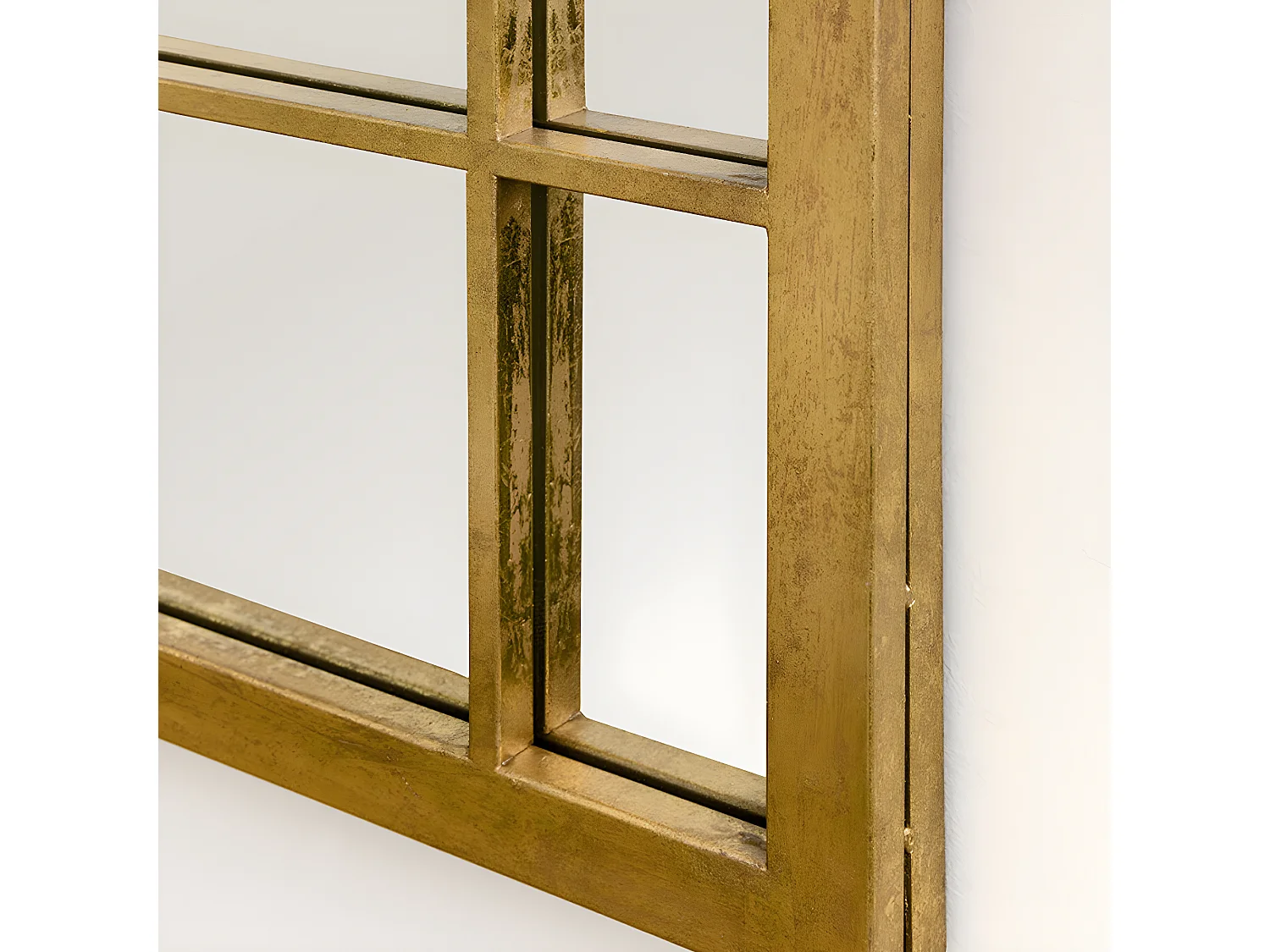 Miroir mural métal doré 90 cm x 60 cm-Moebe