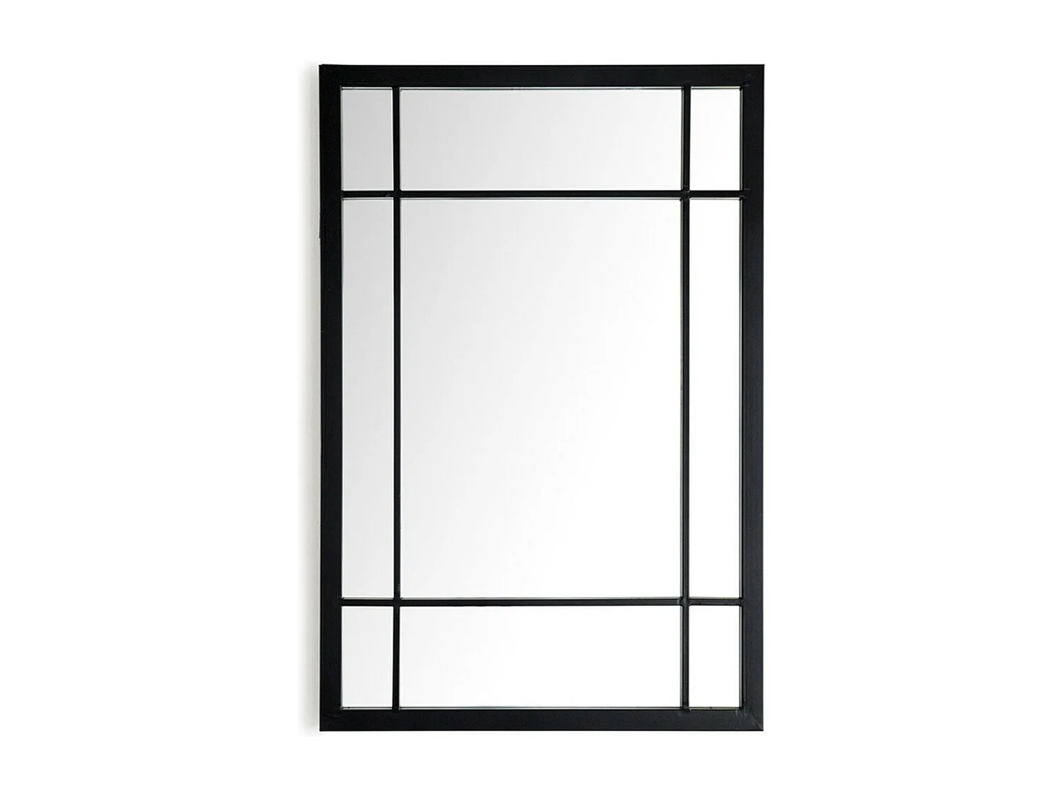 Miroir mural métal noir 90 cm x 60 cm-Moebe