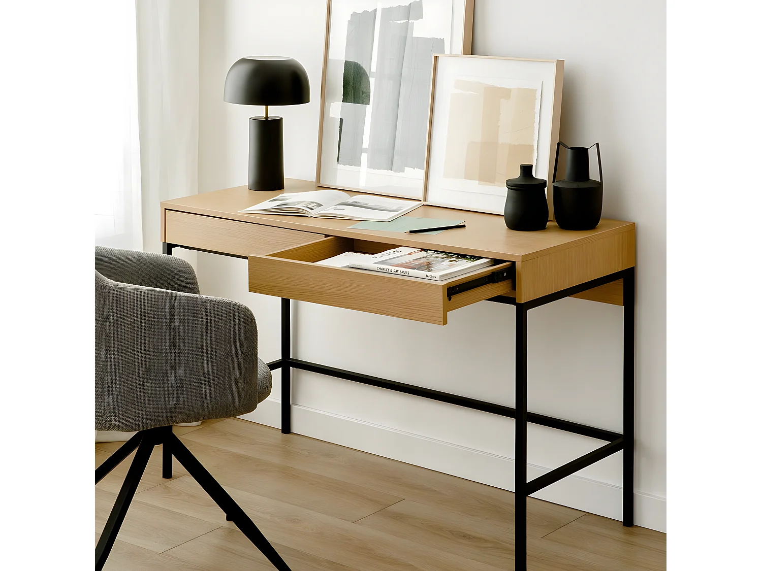 Bureau mélamine  76,5 cm x 120 cm-Imban