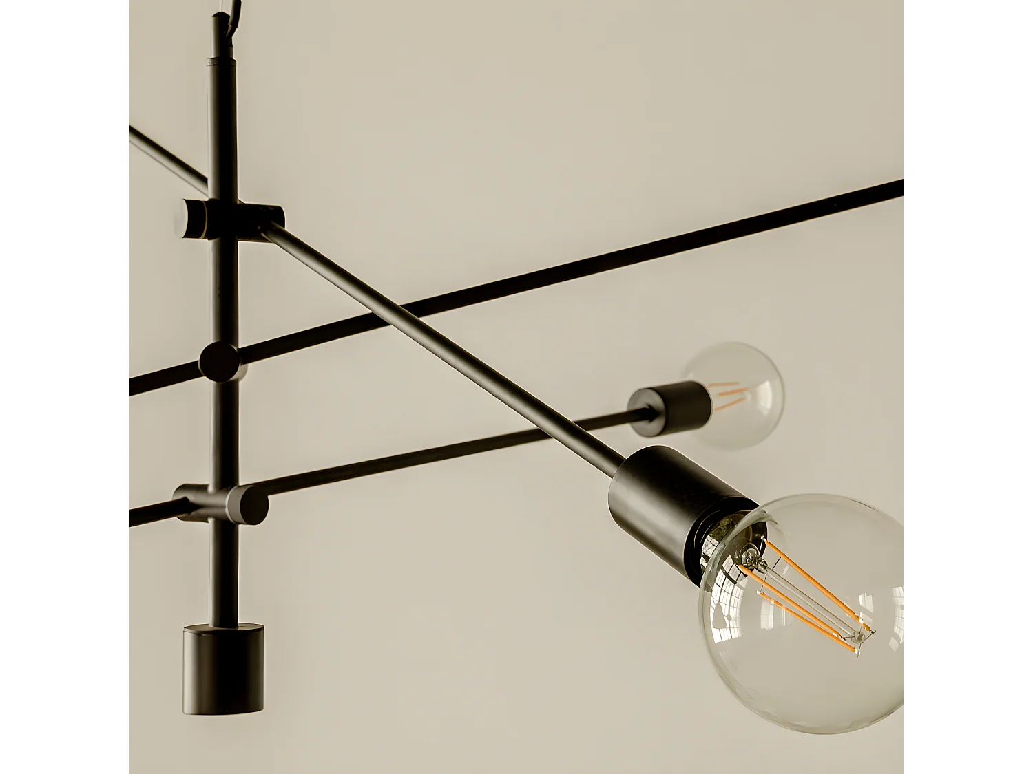 Lustre métal noir 45 cm x 129 cm-Bubble