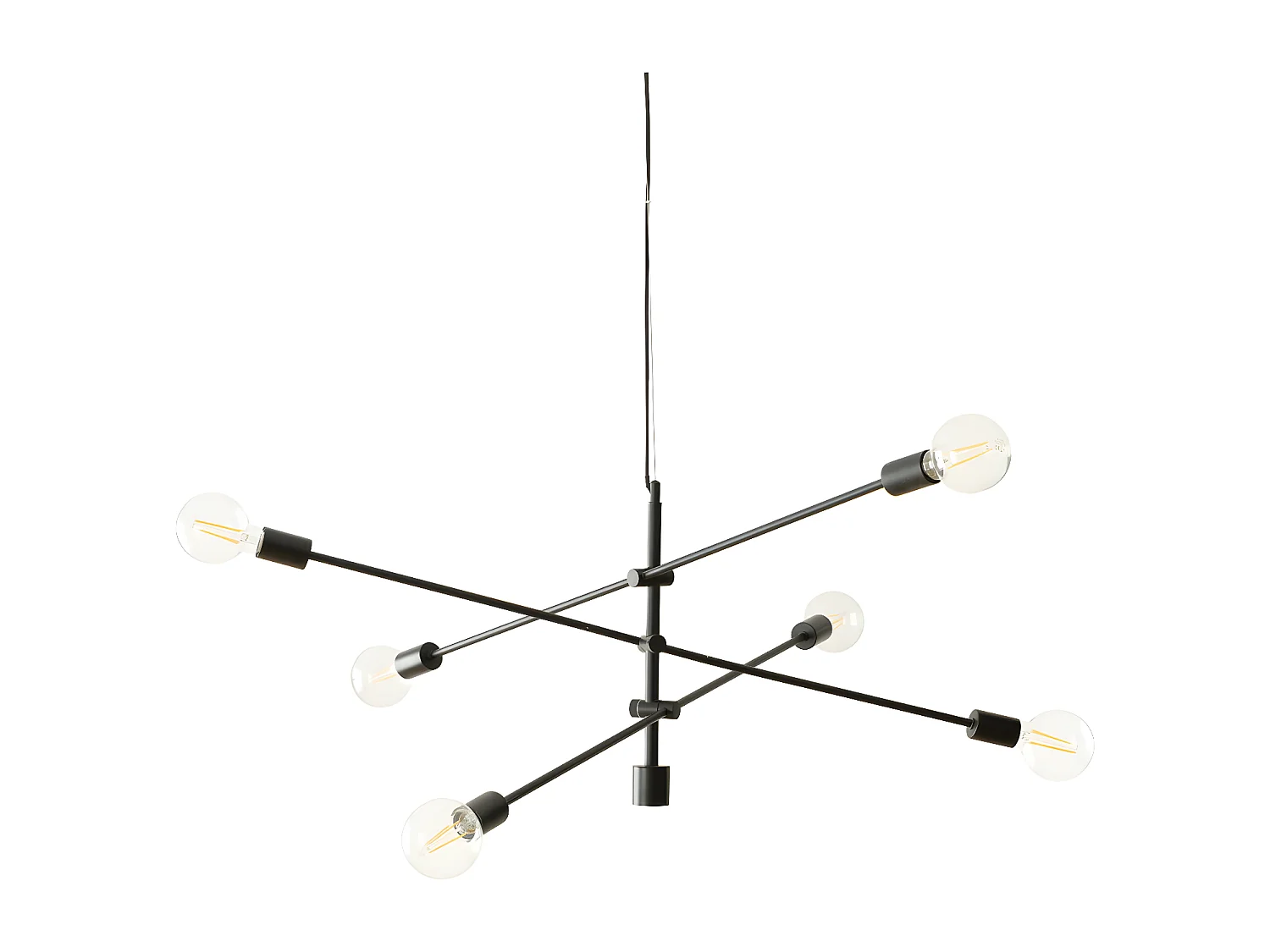 Lustre métal noir 45 cm x 129 cm-Bubble