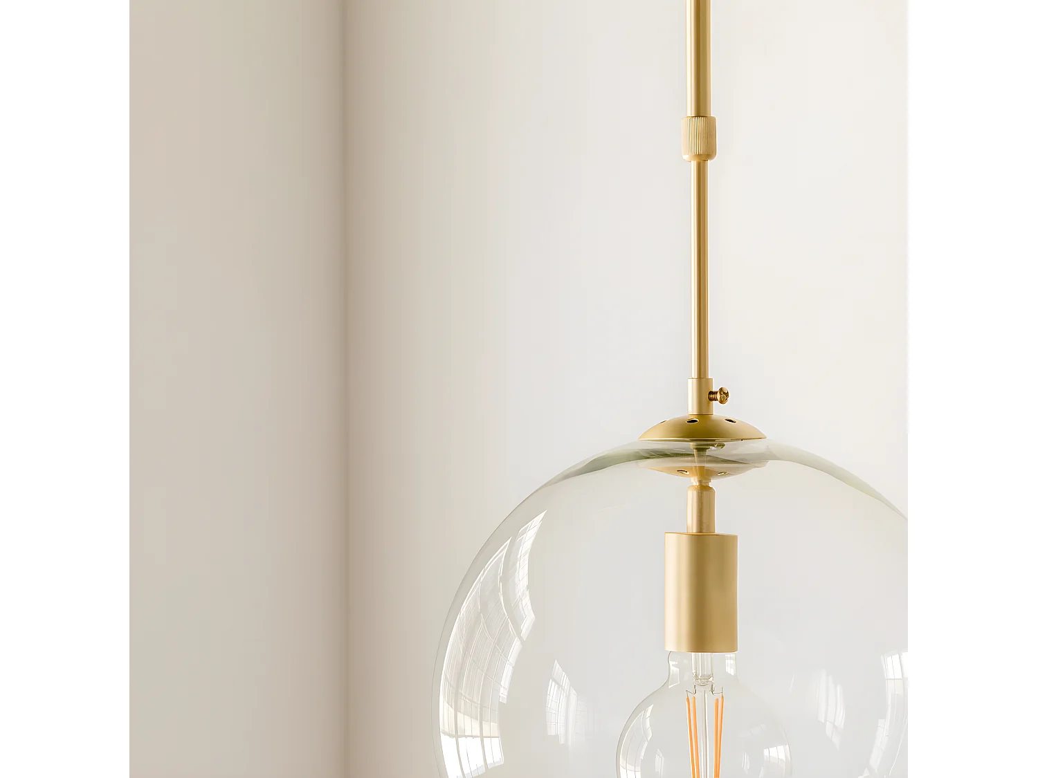 Lustre cristal doré 130 cm x 30 cm-Quinn