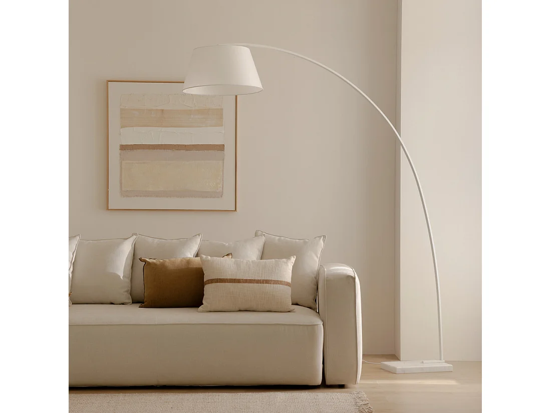 Lampe sur pied métal blanc 210 cm x 195 cm-Arch
