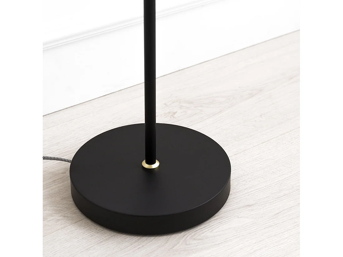 Lampe sur pied métal noir 150 cm x 25 cm-Pure