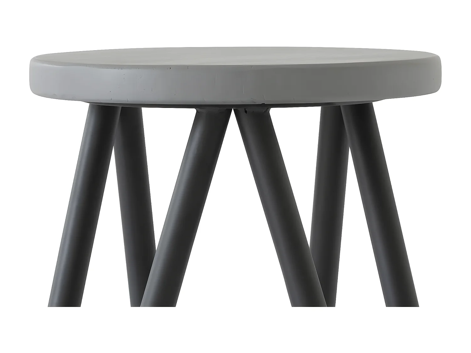 Tabouret Bois-Métal Noir - (ST-) Décoration d'Autrefois