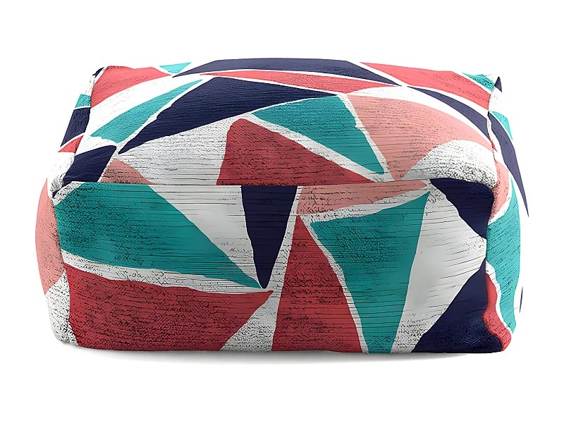 Pouf amovible en coton ADAME 50x50x25 cm